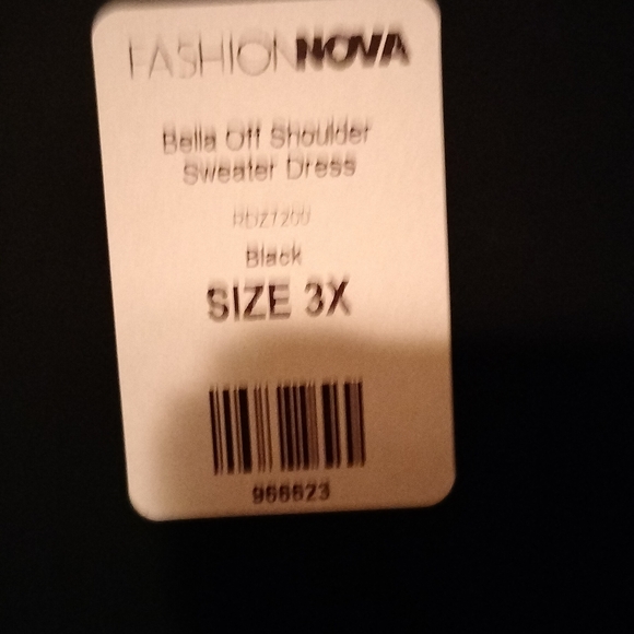 Chic Black Off-Shoulder Sweater Dress - Picture 6 of 6